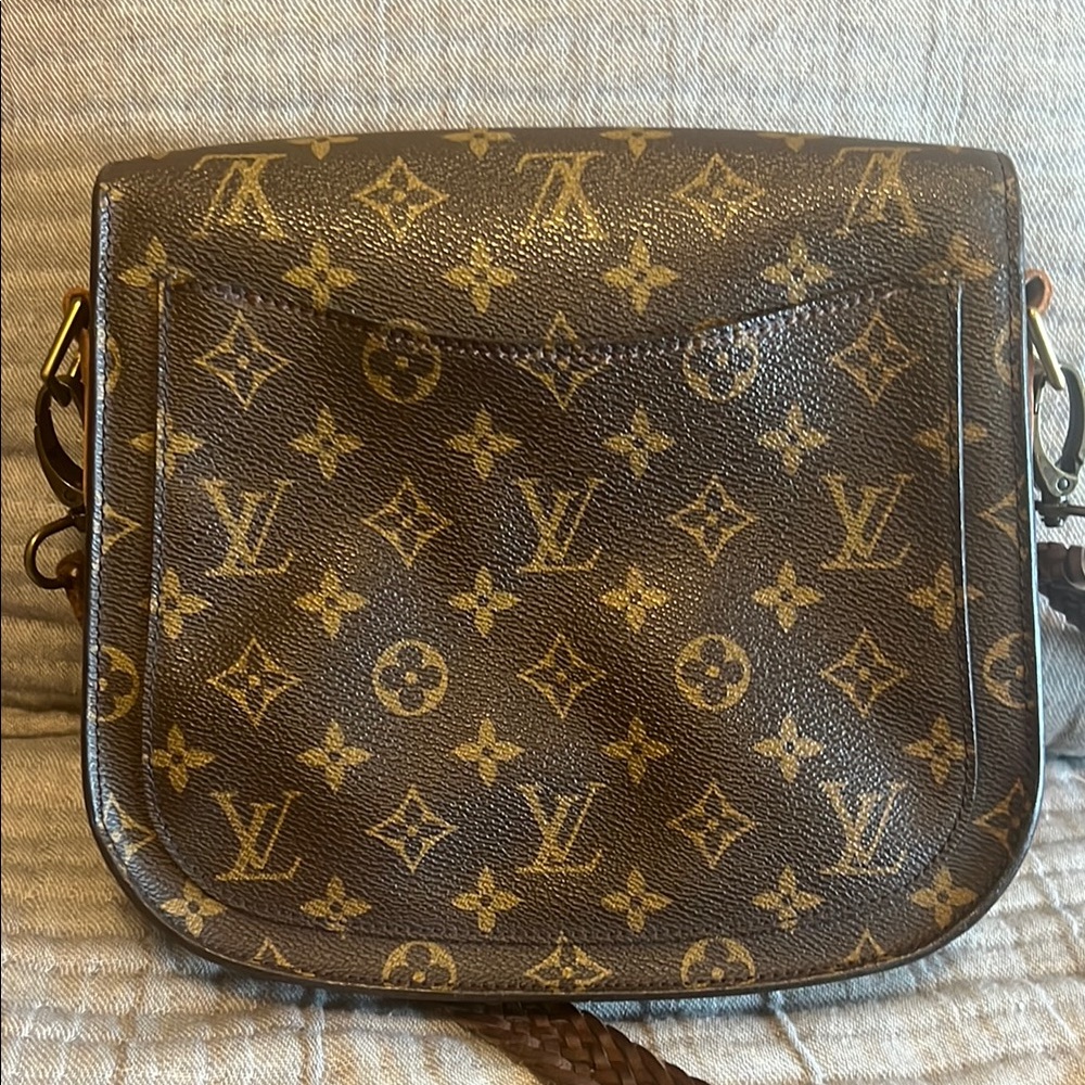 Vintage Boho Louis Vuitton Monogram Tan and Brown Crossbody Bag - Picture 2 of 4